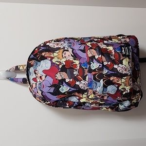 Disney Loungefly Full Size Backpack Villains Character Print